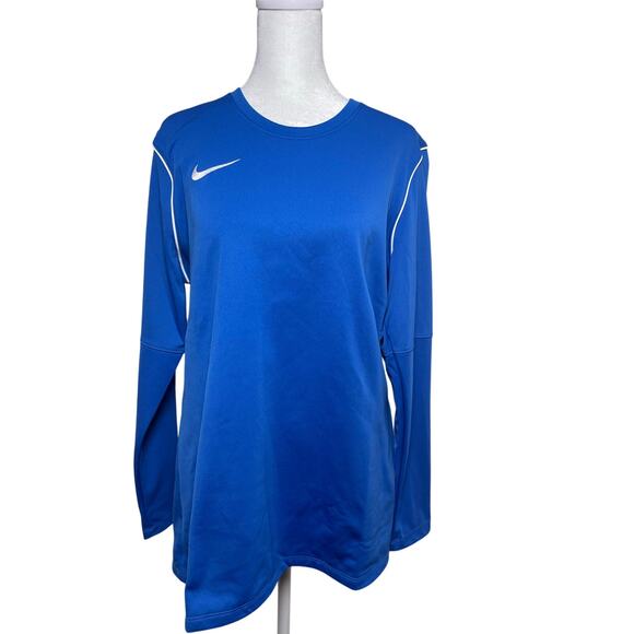 Nike Dri Fit Women's Size Large Blue Longsleeve Pullover Athletic Top (NWT) - Picture 1 of 5